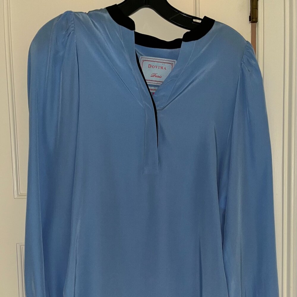 Dovima Blue silk tunic